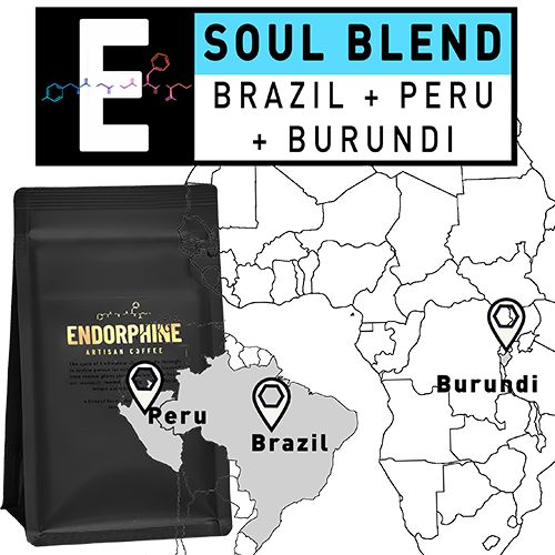 Endorphine Coffee - Soul Blend Brazil + Peru + Burundi